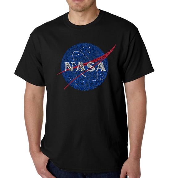 LA Pop Art Men's Word Art T-Shirt - NASA's Most Notable Missions