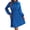 Dark Blue, variant on Women's Tie Neck Balloon Sleeve Pleated Dress 95% polyester 5% elastane Sheer Detail Opaque Stretch for everyday wear