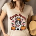thumbnail image 4 of Fall French Bulldog Shirt | Frenchie Pumpkin Graphic Tee | Cozy Dog Mom Outfit, Ash, Size 3XL, 4 of 6
