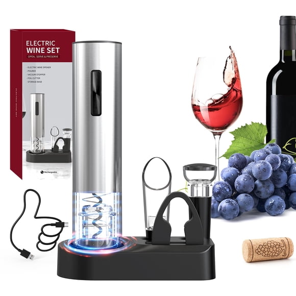 Juego de abridores de vino eléctrico CIRCLE JOY 5 en 1 con cortador de papel