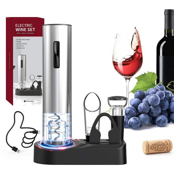 Juego de abridores de vino eléctrico CIRCLE JOY 5 en 1 con cortador de papel