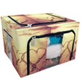 thumbnail image 1 of EREHome Vintage photo two hearts shape draw sand beach Storage Bag Clear Window Storage Bins Boxes Large Capacity Foldable Stackable Organizer With Steel Metal Frame For Clothes,Closets, Bedrooms, 1 of 3