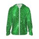 thumbnail image 1 of Fotbe Shiny round green sequins Chaqueta con Protección Solar UPF 50+ para Hombre y Mujer, Camisa con Capucha y Bolsillos-XX-Large, 1 of 1