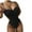 Black, variant on Women's One Piece Swimsuit Sexy Cut Out Bathing Suits Women High Cut Monokini Swimwear Trendy Swimming Suit