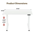 thumbnail image 3 of Homall 60" Standing Desk Adjustable Height Stand Up Desk Height Adjustable Office Desk with High Memory Function,White, 3 of 7