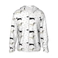 thumbnail image 1 of Fotbe Dachshund Dog Chaqueta con Protección Solar UPF 50+ para Hombre y Mujer, Camisa con Capucha y Bolsillos-X-Large, 1 of 7