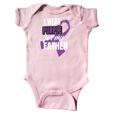 

Inktastic Chronic Pain I Wear Purple For My Father Gift Baby Boy or Baby Girl Bodysuit