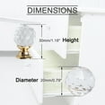 thumbnail image 4 of 20mm Dia Crystal Knobs Dresser Door Knobs Pull Handle for Home Office Furniture Cupboard Decorative Gold Color 8pcs, 4 of 7