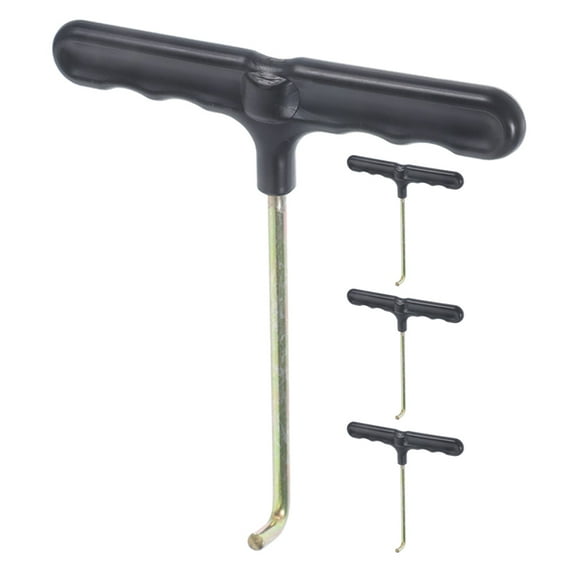 Hytrove Trampoline Spring Tool T-Hook Black 4Pcs Stainless Steel
