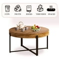 thumbnail image 5 of Shunda K Storage Round Medium Density Fiberboard Coffee Table, Natural, 5 of 6