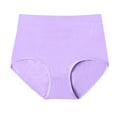 thumbnail image 2 of HUPOM Women'S Cotton Underwear Underwear For Women In Clothing High Waist Leisure None Elastic Waist Purple XL, 2 of 4