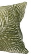 thumbnail image 3 of 20 X 14 Inch Embroidered Pillow with Palm Leaf Design, White and Green- Saltoro Sherpi, 3 of 5