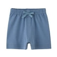 thumbnail image 2 of Diufon Kids Cotton Shorts Solid Color Shorts Summer Casual Elastic Waist Bow Lounge Shorts, 2 of 2