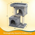 thumbnail image 6 of PAWBEE 33" Cat Tree House, 2 Condos & 2 Sisal Scratching Posts, Sturdy Base for Small & Large Cats, 6 of 9
