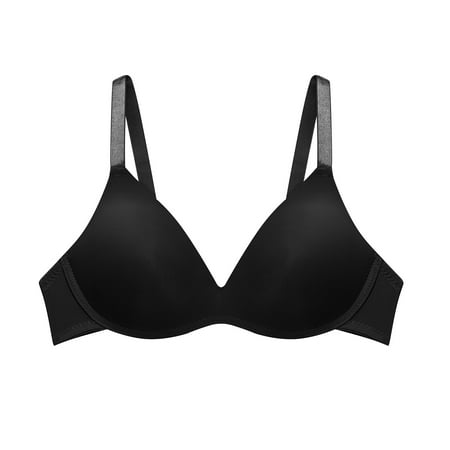 Virmaxy Womens Wireless Bras With Support And Lift Alluring Bra Without Steel Rings Alluring Underwire Nursing Bras Black S
