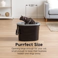 thumbnail image 3 of Arenero ovalado para gatos con entrada superior y pala, arenero para gatitos, caja de arena para gatos, grande, Negro/Gris, 3 of 9