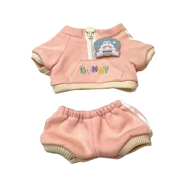 Ropa deportiva para muñecas CUTICAT 2 piezas sudadera con capucha y pantalones Rosa