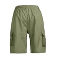 thumbnail image 5 of Zimjoy Mens Cargo Shorts Athletic Lightweight Breathable Casual Gym Work Mens Shorts Drawstring Elastic Waist Bermuda with Zipper Pockets Army Green M, 5 of 6