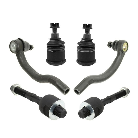 TRQ 6 Piece Steering Suspension Kit Inner Outer Tie Rods w/ Lower Ball Joints PSA60004