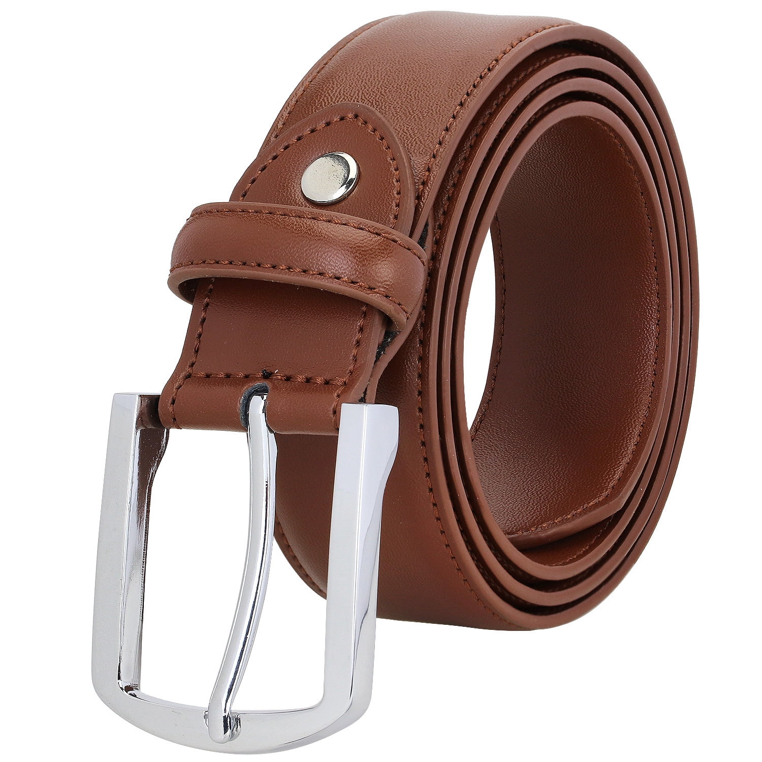 Falari Men Genuine Leather Casual Dress Belt With Single Prong Buckle ...