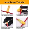 thumbnail image 3 of Vrupin 120 PCS Conectores de cable de grifo T - Rojo 22-18AWG Conector de empalme de cable impermeable Desconexión rápida Terminales macho aislados Kit de conectores eléctricos con estuche de almacena, 3 of 5