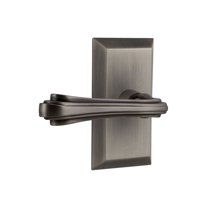 Nostalgic Warehouse Stuflr_Sd_Nk_Lh Fleur Non-Turning One-Sided Door Lever - Grey