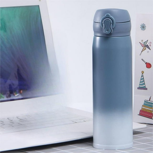 SIfdSeng Gradient 304 Stainless Steel Jump Cup Leak Proof Insulated Water Bottle for Men Women and Students