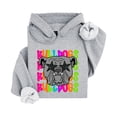 thumbnail image 3 of Bulldogs Mascot Hoodie for Women Teen Girls School Spirit Game Day, Gray Hoodie, L, 3 of 8