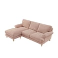 thumbnail image 6 of Rustic Manor Yvette Linen Chaise Mid-Century Modern Reversible L-Shaped Sectional Sofa, Blush, 6 of 10