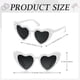 thumbnail image 2 of Gafas de sol Etercycle, perlas blancas en forma de corazón, estilo vintage, 2 of 7