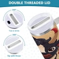 thumbnail image 4 of 40 oz Tumbler with Handle and Straw Lid Cartoon Baby Cow Insulated Vacuum Water Bottle Stainless Steel Travel Cup, 4 of 8