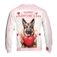 thumbnail image 2 of Happy Valentine's Day German Shepherd Brings Love Heart All Over Print 3D Sweatshirt Unisex Merch Alsatian Dog Lover Gifts - 02028, 2 of 6