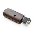 thumbnail image 4 of Vitodeco Genuine Leather Smart Key Fob Case Cover Protector - Compatible for Mazda 3, 6, CX-5, CX-7, CX-9, MX-5 Miata, Atenza Axela - 4 Buttons, Brown, 4 of 6
