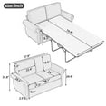 thumbnail image 6 of 57.9 inches Pull Out Sofa Bed Loveseat Sleeper with Twin Size Memory Mattress with Two USB Ports for Living Room Spaces, Grey, 6 of 19