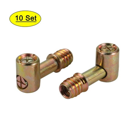 

Unique Bargains 10 Set M8x40mm Furniture Fitting Hardware Cross Dowel Cam Wheel Nut