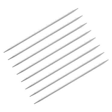 4-Piece Stainless Steel Knitting Needles Set - 2mm Single Pointed Needles (9.84 Inches)