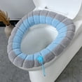 thumbnail image 3 of Hwuxmo Household Universal Toilet Seat Thickened With Handle Winter Toilet Ring Washable Sets Wear Knitted Toilet Seat Home, 3 of 7