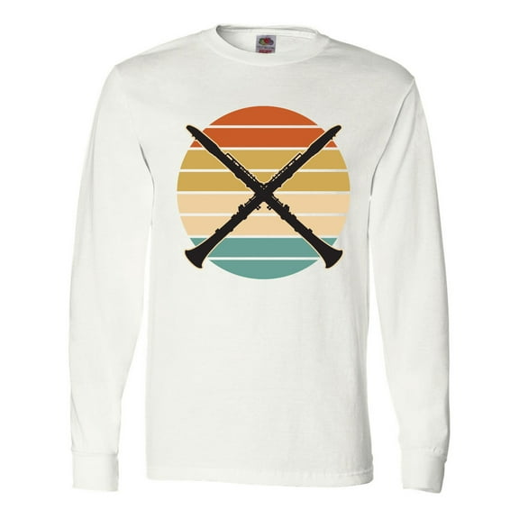 Inktastic Clarinet Music Gift Retro Marching Band Long Sleeve T-Shirt