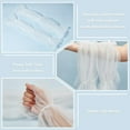 thumbnail image 4 of 1 Pair Polyester Detachable Long Mesh Sleeves White Fingerless Gloves Sheer Gloves 59.5cm Long Bridal Arm Sleeves Women Long Lace Gloves for Wedding Dess Sweater Prom Opera Theme Party for DIY, 4 of 7