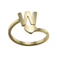 thumbnail image 4 of Bague d'Ouverture 26 Lettres Anglaises en Acier Inoxydable Filles Amour Bijoux Rétro, 4 of 9