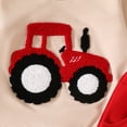 thumbnail image 7 of Zefriona Baby Boys Cute Tractor Embroidered Long Sleeve Sweatshirt and Pants Casual Outfit Set 3M-3Y Red Size 6-12M, 7 of 7