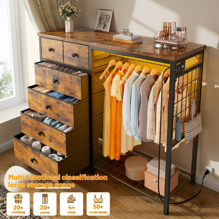 black and gold modern dresser Homfa 7 Drawer Dresser for Bedroom, Modern Chest of Drawer, Wood Stora –  myhomfa