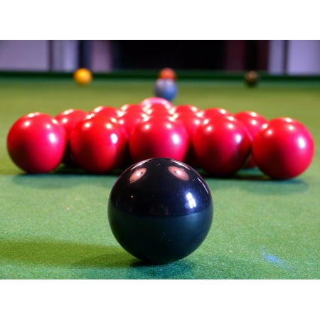 Canvas Print Table Black Play Billiards Company Balls Stretched Canvas 10 x