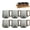 Gray, variant on Smokey Gray Glass Slanted Coffee Cups with Wooden Handle, Creative Mountain Base Mug, Heat Resistant Glass Cup for Coffee & Tea, 15oz