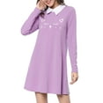 thumbnail image 3 of MODA NOVA Junior's Contrast Collar Flare Hem Above Knee Dress, 3 of 6