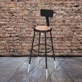 thumbnail image 7 of Hampden Furnishings Flynn 32"-39" Adjustable Stool with Back, Masonite/Steel, Black, 2 PK, 7 of 7