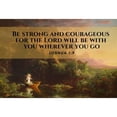 thumbnail image 3 of ArtsyQuotes 24x18 Black Modern Framed Museum Art Print Titled - Bible Verse Quote Joshua 1:9, Thomas Cole - The Voyage of Life Childhood, 3 of 5