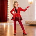 thumbnail image 6 of Descendant 4 Red Cosplay Costume for Girls, The Rise of Red Jumpsuit Dress Outfit for Halloween Party Dress Up, 6 of 8