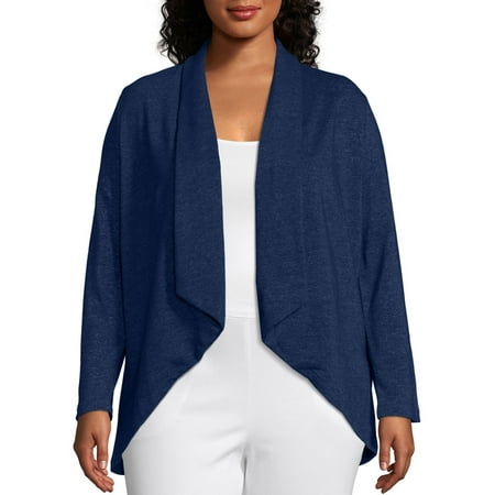Just My Size Womens Plus Size French Terry Flyaway Cardigan