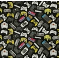 thumbnail image 5 of oneOone Cotton Poplin Twill Black Fabric Video Game Craft Projects Decor Fabric Printed By The Yard 56 Inch Wide, 5 of 6